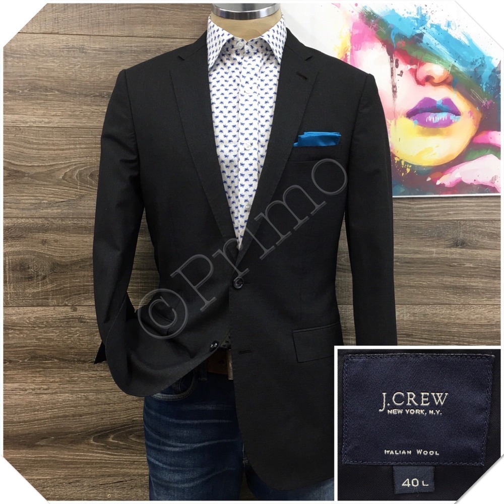 J CREW LUDOW LORO PIANA Mens Blazer Sport Coat Casual Jacket Size 40L Wool Suit